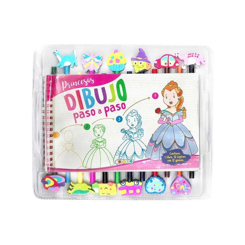 Princesas Dibujo Paso A Paso (libro + Lápices) / Lexus