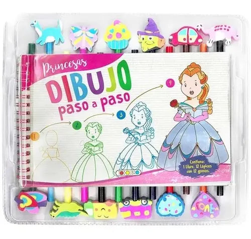 Princesas Dibujo Paso A Paso (libro + Lápices) / Lexus
