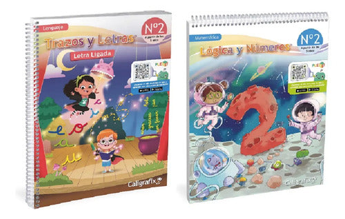 Pack Trazos Y Letras 2 Y Logica Y Numeros 2 / Caligrafix