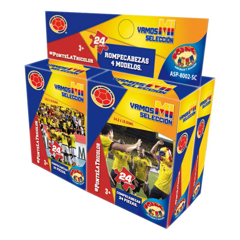 Set 4 Rompecabezas Seleccion Colombia 24 Piezas C/u