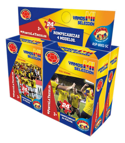 Set 4 Rompecabezas Seleccion Colombia 24 Piezas C/u