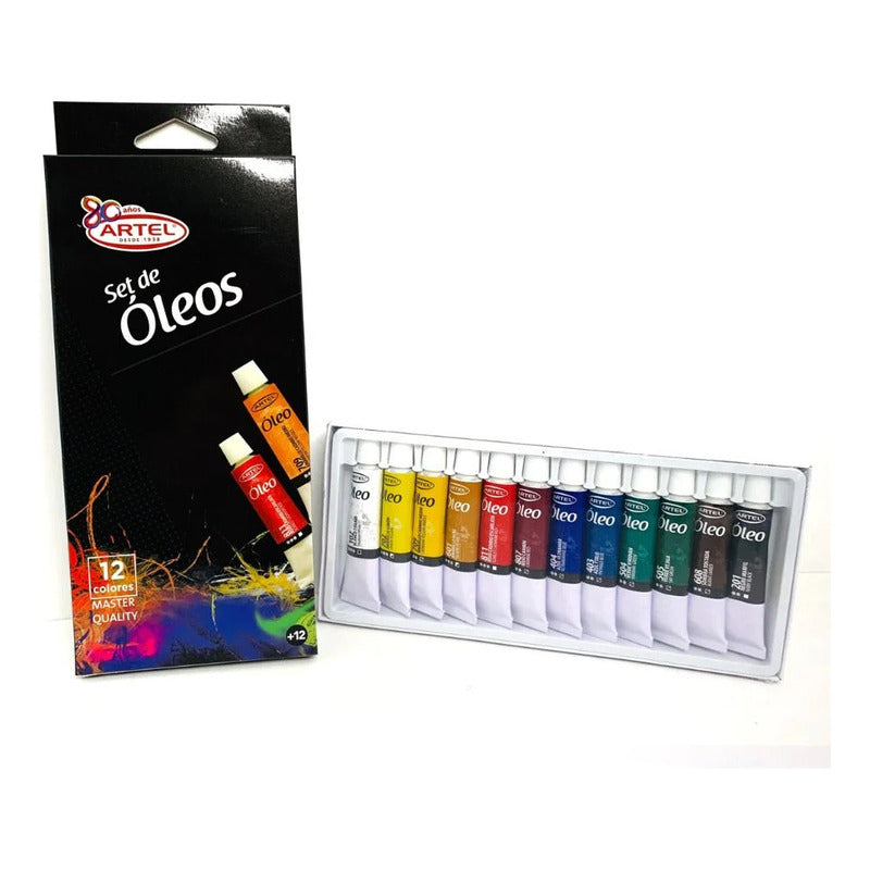 Set 12 Pintura Al Oleo Master Quality 12ml / Artel