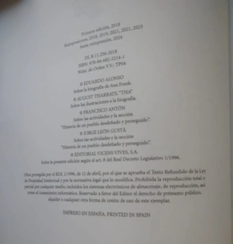 Ana Frank La Memoria Del Holocausto / Eduardo Alonso