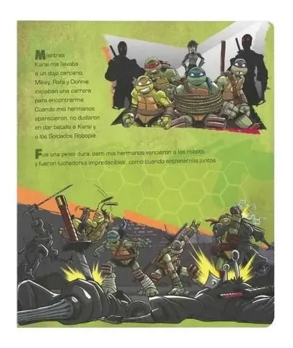 Turtles Ninja Soy Leonardo Libro + Figura Base / Lexus