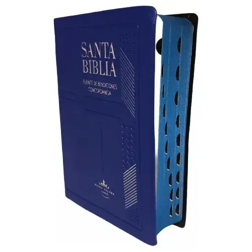 Biblia Rvr 1960 Fuente De Bendicion Tapa Azul Con Indice