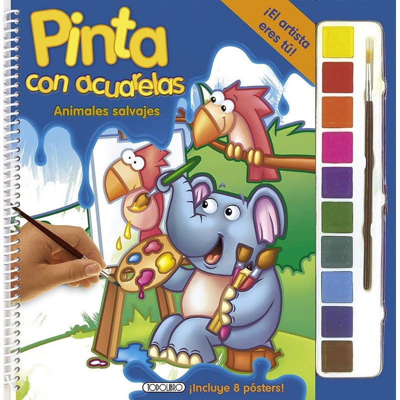 Animales Salvajes (pinta Con Acuarelas) / Todolibro