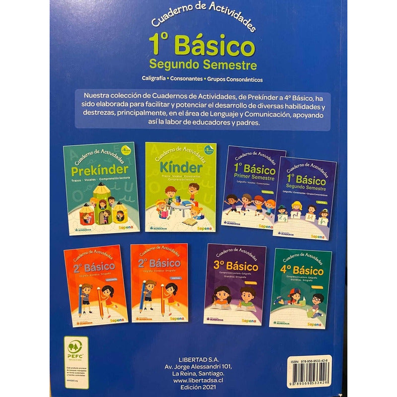 Pack Cuaderno Actividades Sopena 1 Basico 1-2 Sem Horizontal