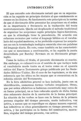 Diccionario Conciso Griego - Español Del Nuevo Testamento