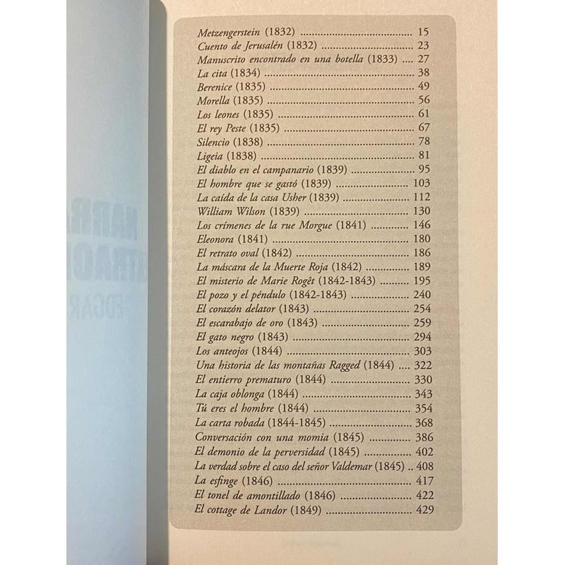 Narraciones Extraordinarias / Edgar Allan Poe