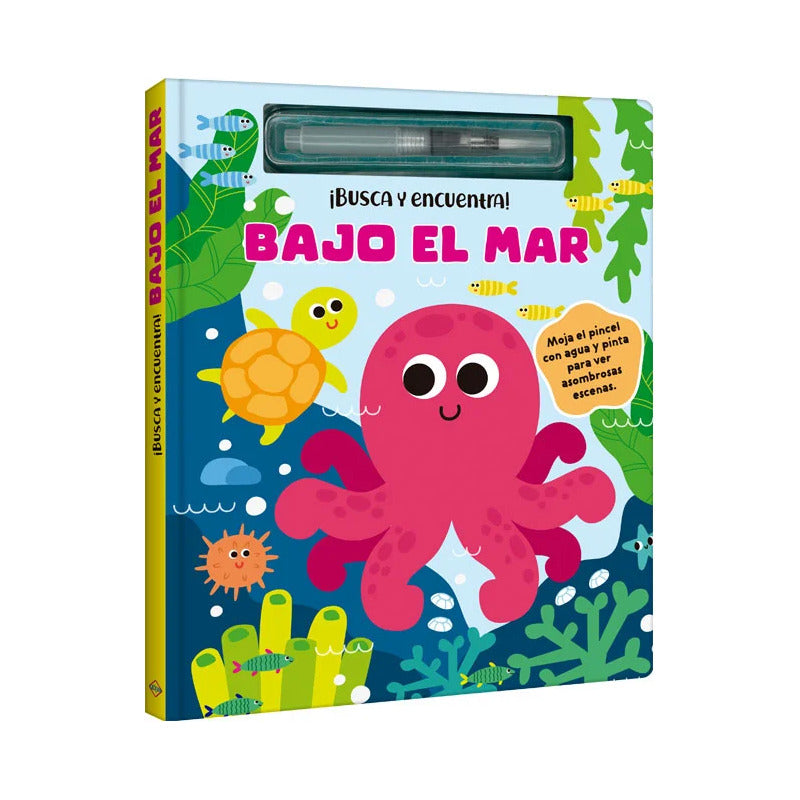 Busca Y Encuentra Bajo El Mar Pintando Con Agua + Pincel