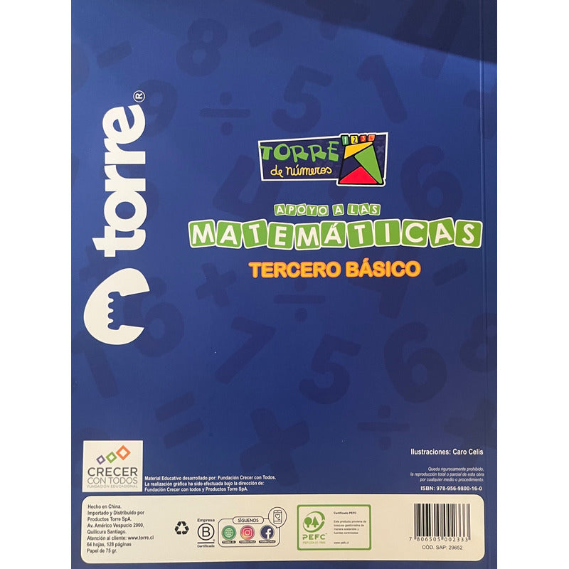 Matematicas Torre De Numeros 3 Basico