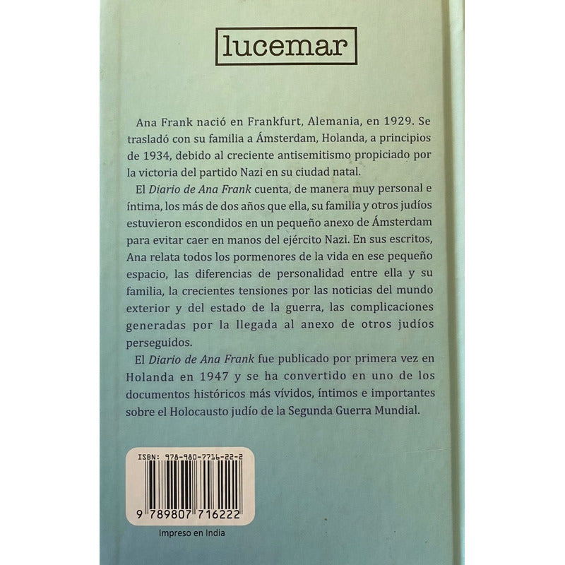 Diario De Ana Frank (tapa Dura) / Ana Frank