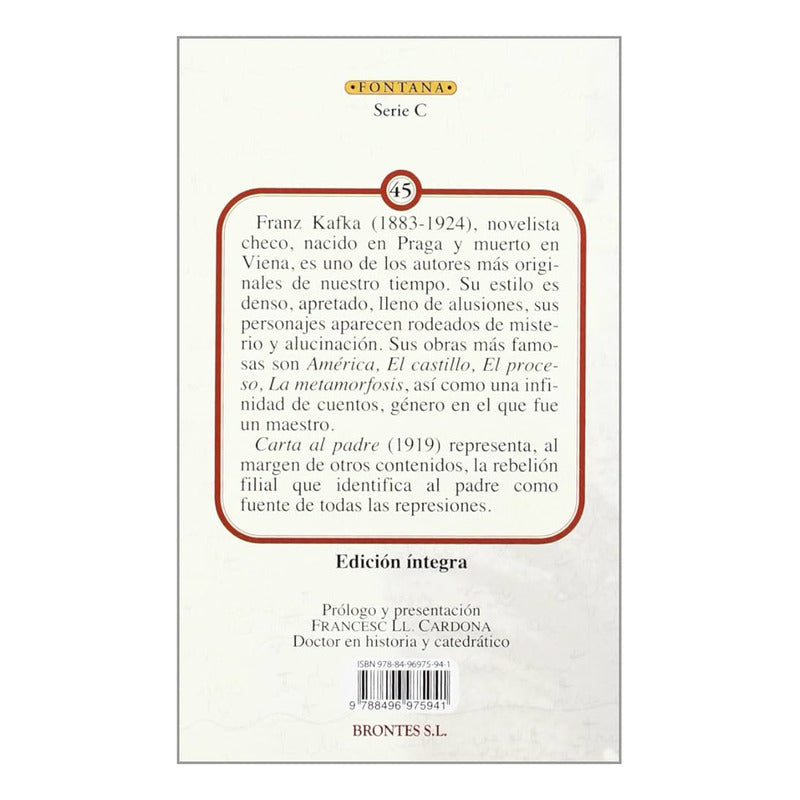 Carta Al Padre / Franz Kafka