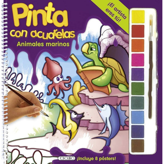 Animales Marinos (pinta Con Acuarelas) / Todolibro