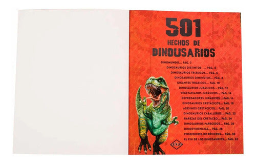 501 Hechos De Dinosaurios Incluye Moldes + Stickers  / Lexus
