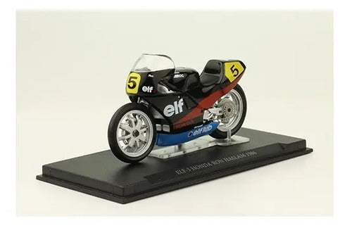 Moto Colección Escala Gp Elf-3 Honda Ron Haslam 1986 1/24