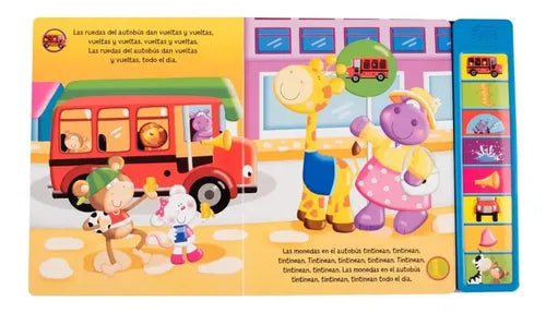 Las Ruedas Del Autobus Canta Una Cancion Libro Con Sonido