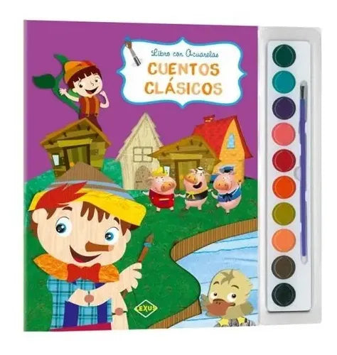 Cuentos Clásicos Libro Con Acuarelas + Pincel / Lexus