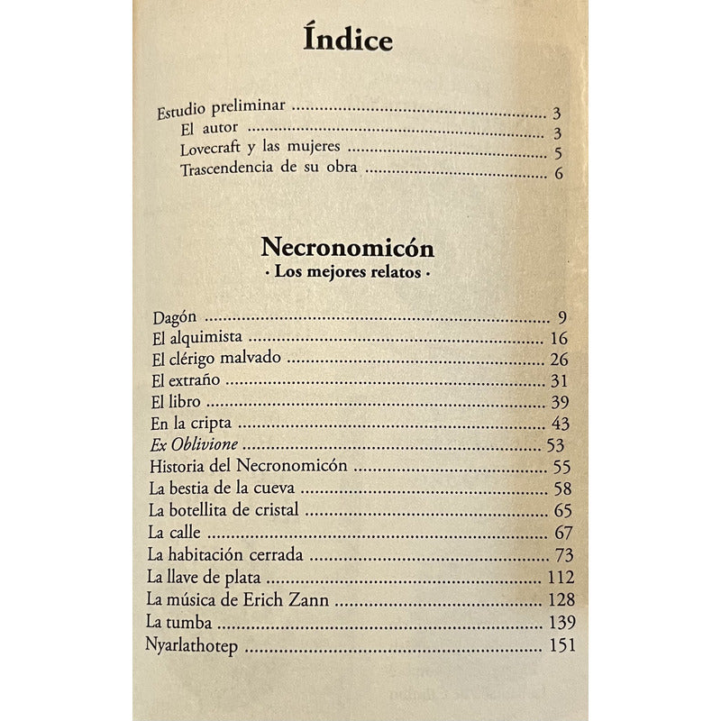 El Necronomicon / Lovecraft