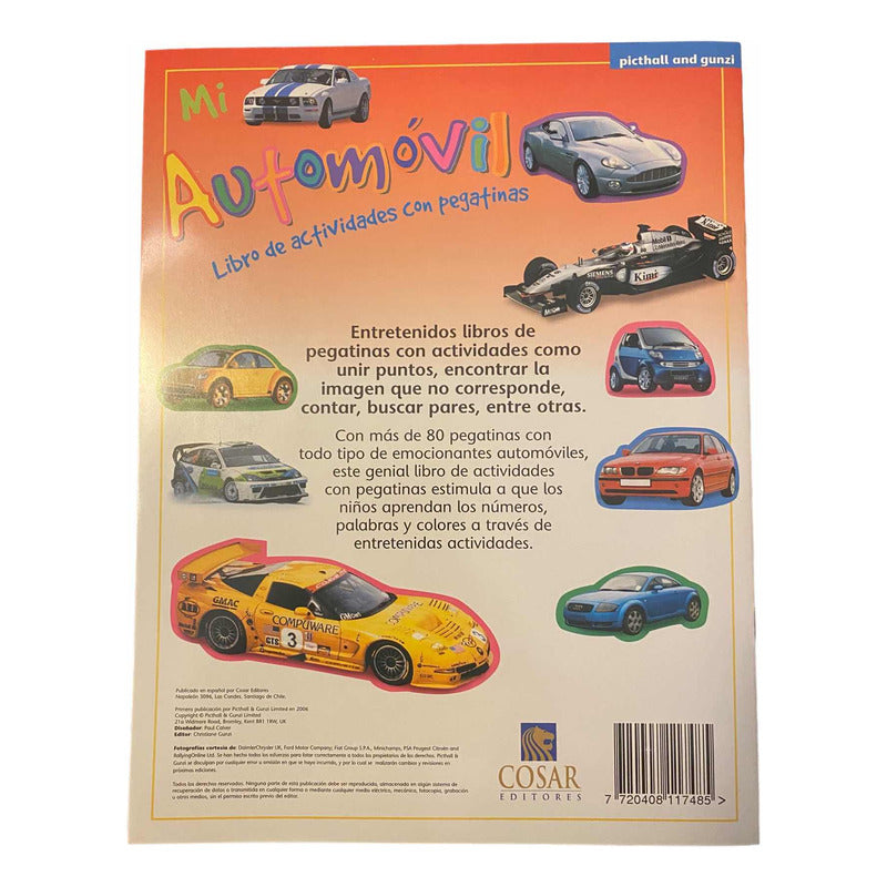 Mi Automovil Libro De Actividades Con Pegatinas
