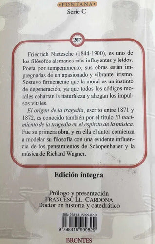 El Origen De La Tragedia / Friedrich Nietzsche