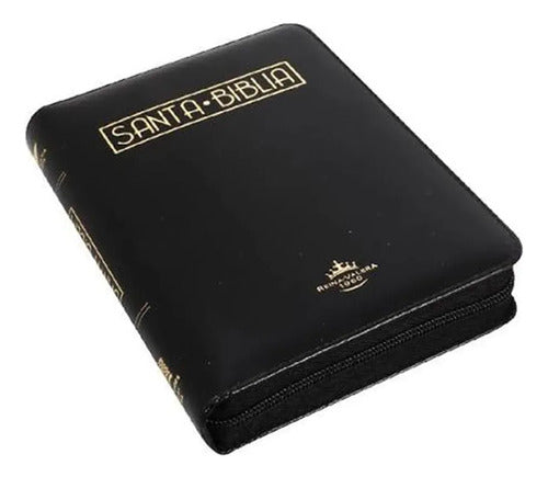 Santa Biblia Rvr 1960 Estuche Negro Canto Dorado Qr / Sbu