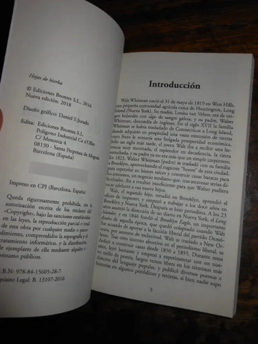 Hojas De Hierba / Walt Whitman