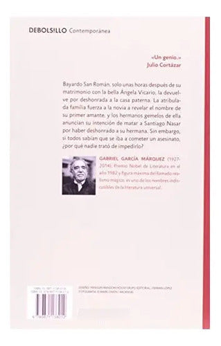 Cronica De Una Muerte Anunciada / Gabriel Garcia Marquez