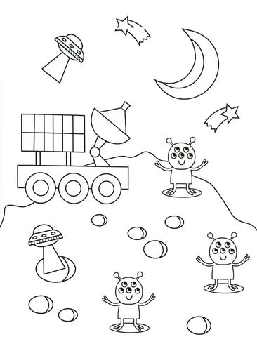 El Espacio Libro Para Colorear + Stickers / Lexus