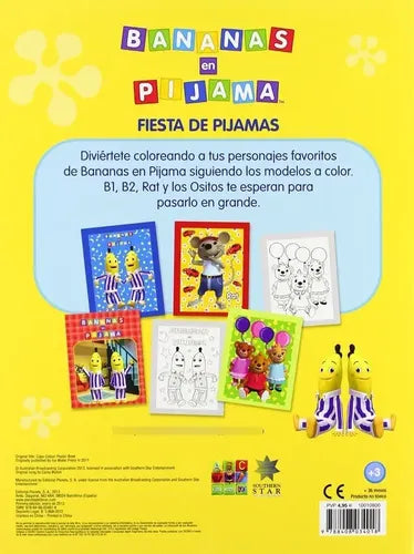 Fiesta De Pijamas (libro Para Colorear) / Bananas En Pijama