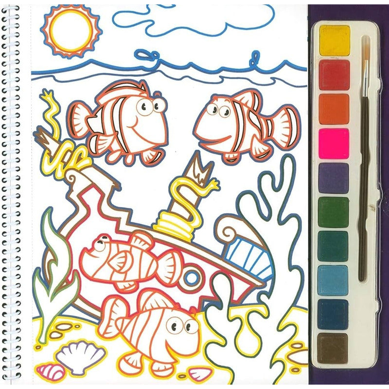 Animales Marinos (pinta Con Acuarelas) / Todolibro