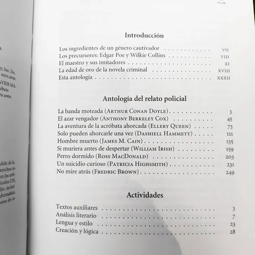 Antologia Del Relato Policial / J. Santamaría Y P. Alonso