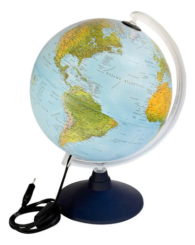 Globo Terráqueo Elite Físico / Político 25 Cms Con Luz