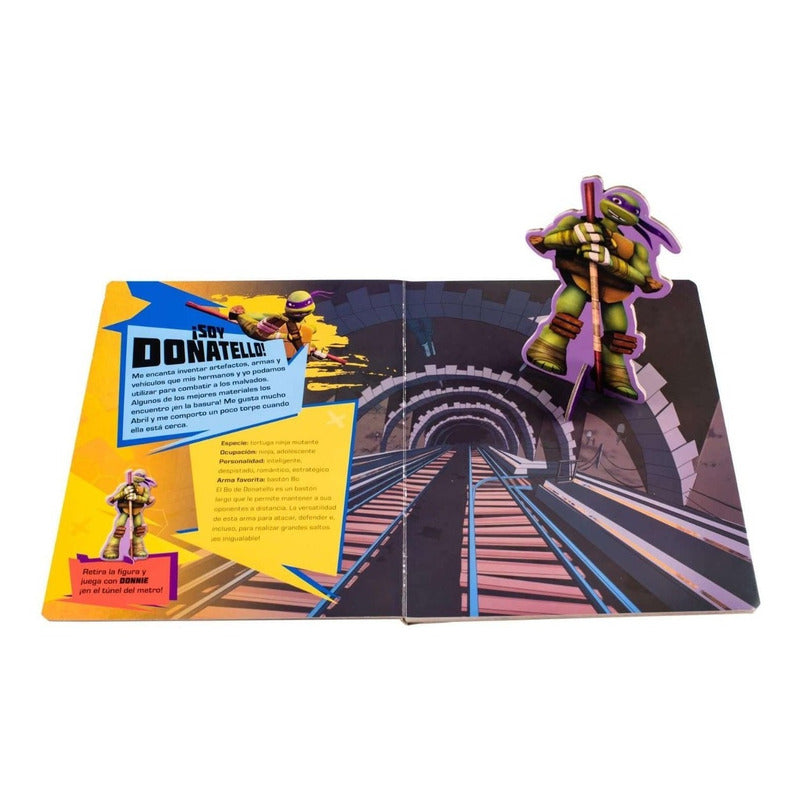 Turtles Ninja Soy Donatello Libro + Figura Base / Lexus