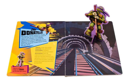 Turtles Ninja Soy Donatello Libro + Figura Base / Lexus