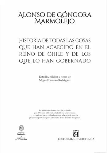 Historia De Todas Las Cosas En El Reino / Alonso De Gongora