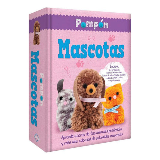 Pompón Mascotas Libro + Lanas, Fieltro, Moldes / Lexus