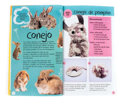 Pompón Mascotas Libro + Lanas, Fieltro, Moldes / Lexus