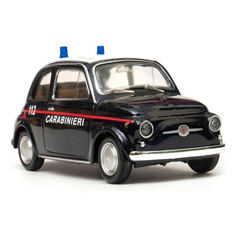 Auto De Colección Policía Fiat 500 Italia Carabinieri 1:36 Negro Carabinieri