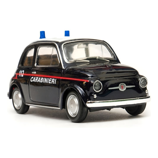 Auto De Colección Policía Fiat 500 Italia Carabinieri 1:36 Negro Carabinieri
