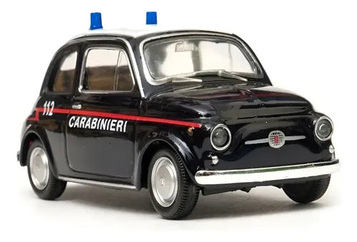 Auto De Colección Policía Fiat 500 Italia Carabinieri 1:36 Negro Carabinieri