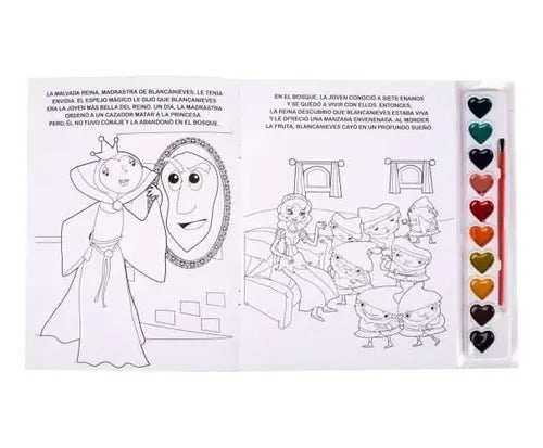Princesas Libro Con Acuarelas + Pincel / Lexus